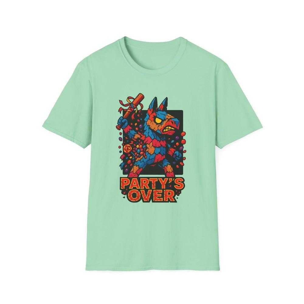 

Unisex Softstyle T-Shirt Cartoon Donkey Piñata Candy Pop Art Funny Party Design 3XL