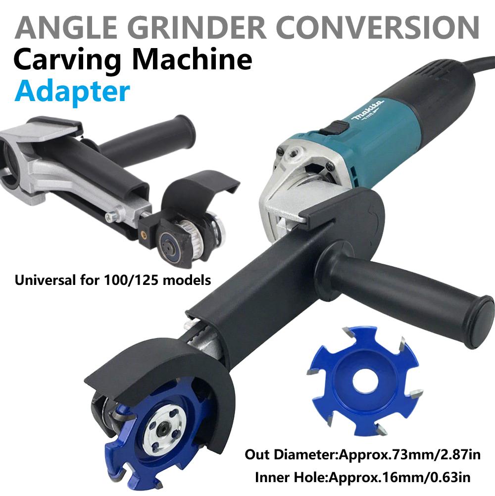 M10 M14 Angle Grinder Conversion Head Durable ABS & Alloy Steel Portable Grinder DIY Woodworking Tool for Sculpting