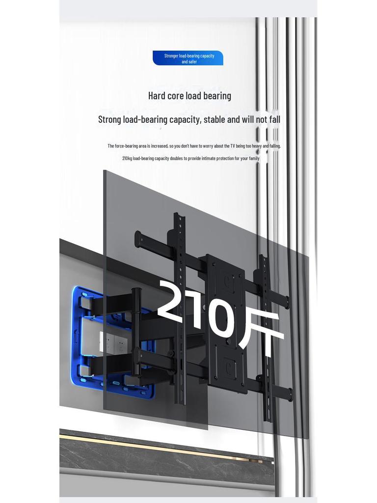 Ultra-Thin Telescopic Rotating Wall Mount Bracket for 65-100 Inch TVs