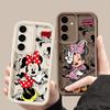 Samsung Galaxy S26 S25 S24 S22 S23 Ultra S21 Plus S20 S25 FE İçin Pembe Minnie Mouse S26 Ultra Kılıf Kamera Koruma Kapağı