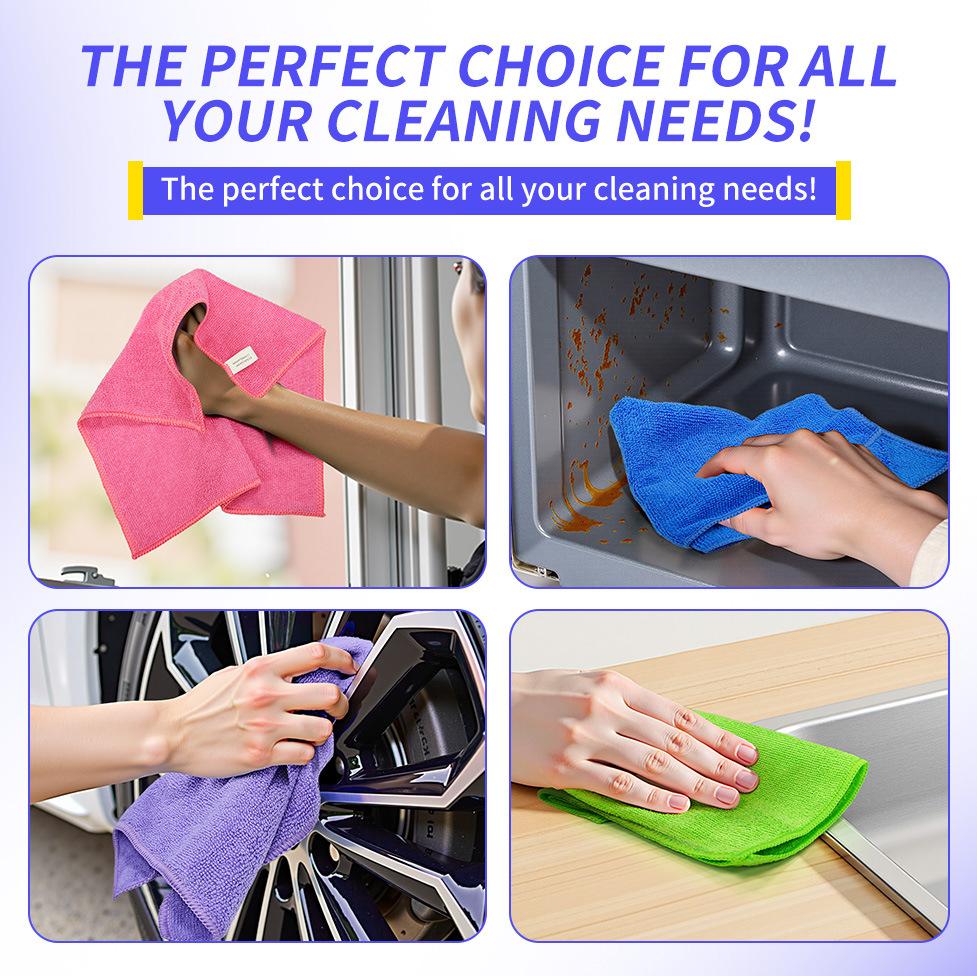 Dishwashing Cloth Kitchen Rag Custom Scouring Pad Household Products Multifunctional Cleaning Towel 30*30CM 10 Piece Microfiber