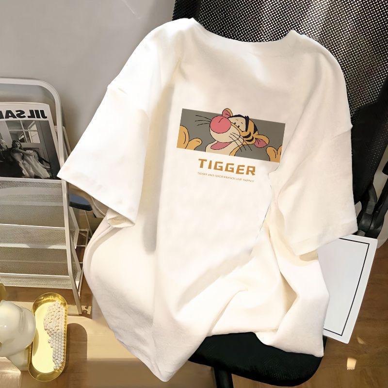 Unisex Short Sleeve Tee Round Neck Casual T-Shirt Polyester Printed Summer Sports Daily Wear