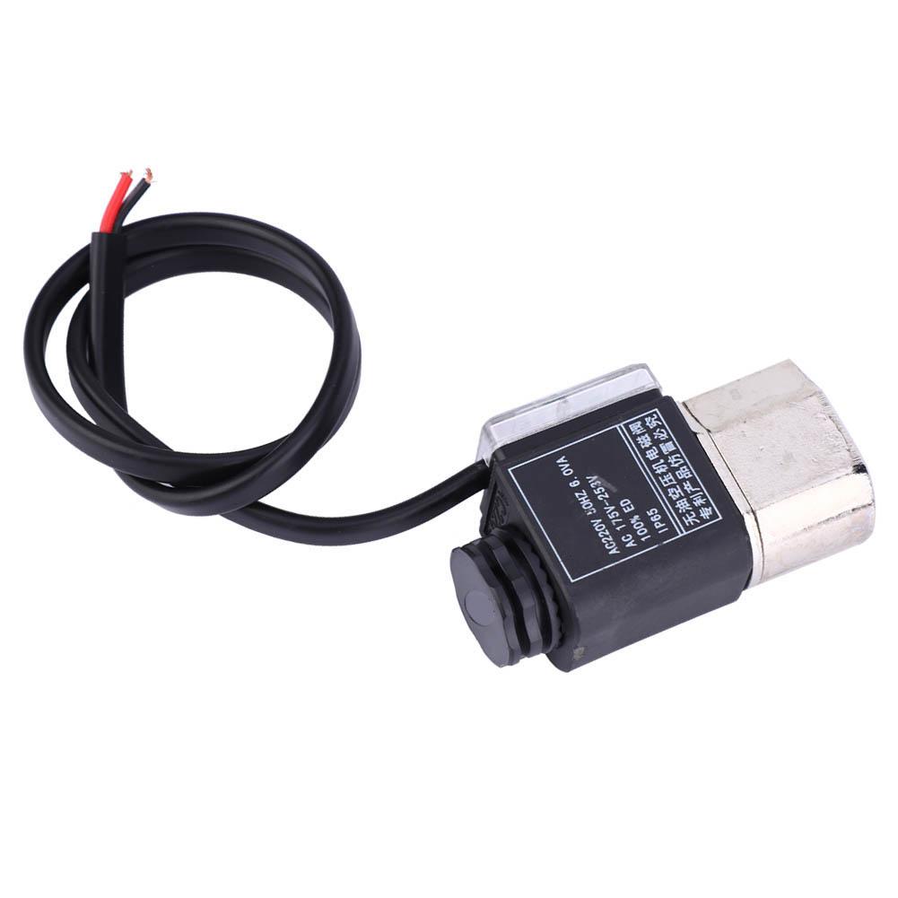 Solenoid Valve Cast Iron Mute Oil Free Unloading Drain Valve Air Compressor Pump Fitting