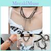 Cross Dark Punk Style Necklace Geometric Shape Tassel Choker For Travel Souvenir
