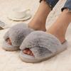 Fashion Litfun New Winter Plush Fluffy Slippers For Women Fashion Open Toe Comfort Fuzzy Slippers Indoor Warm Soft Furry Home Slippers