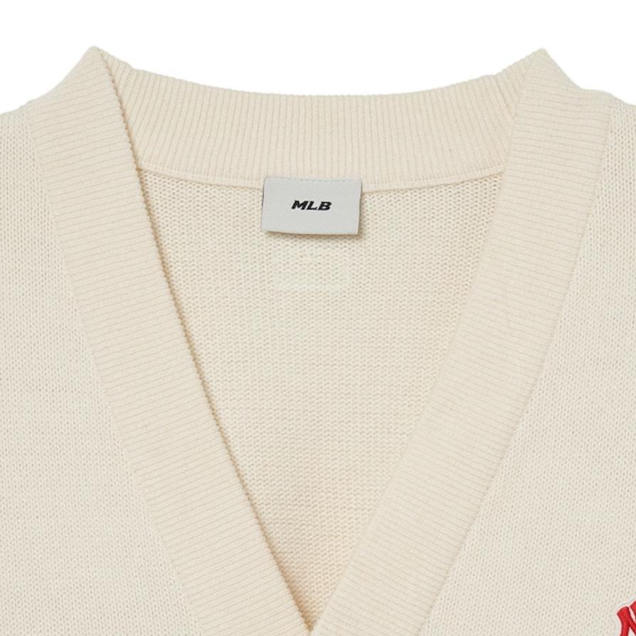 New MLB New York Yankees Knitwear Unisex Cream White 3AKCH0131-50CRS