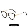 New trendy cat eye glasses frame European and American color-changing anti-blue glasses fashionable personalized flat glasses