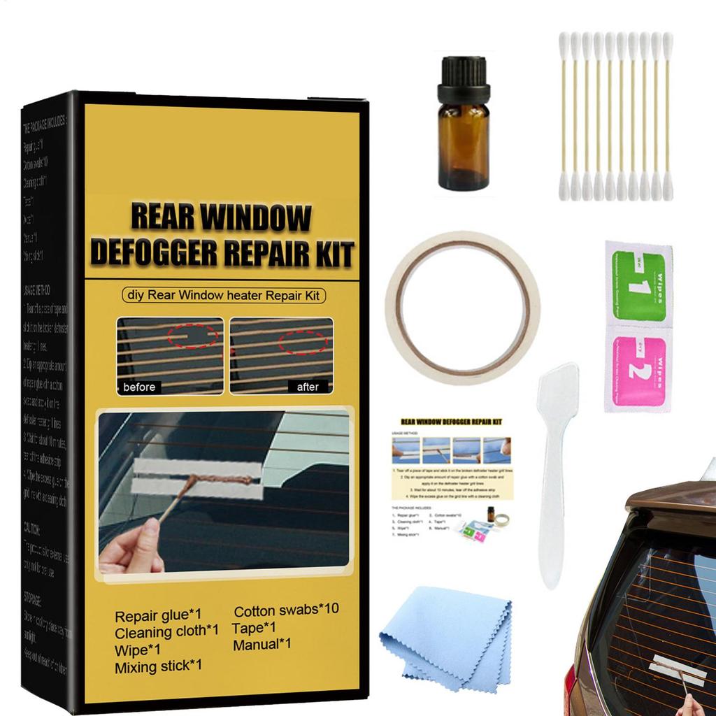 Car Rear Window Defogger Repair Kit DIY Quick Repair Scratched Broken Defroster Fix Heater Glass Lines Defroster Grid