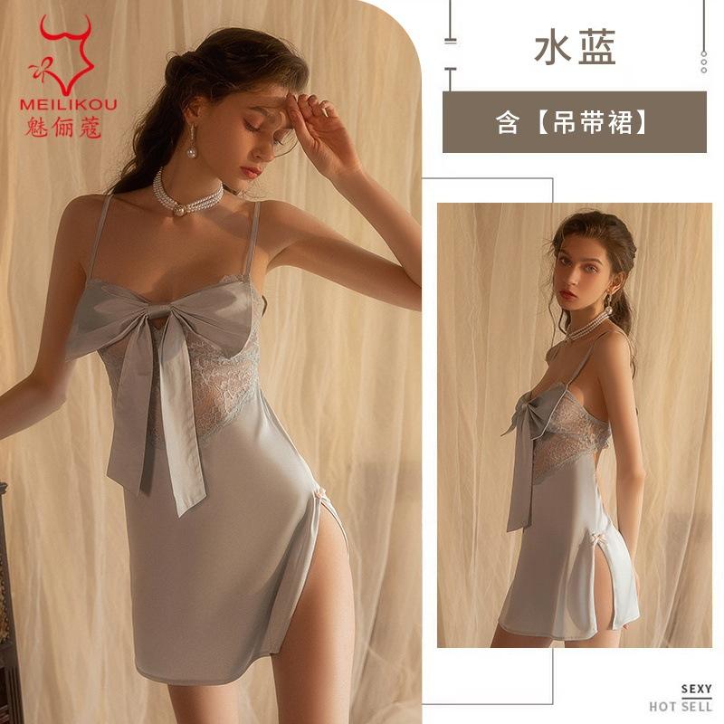 Sexy underwear seductive sexy suspender lace sexy female hot bow satin hair
