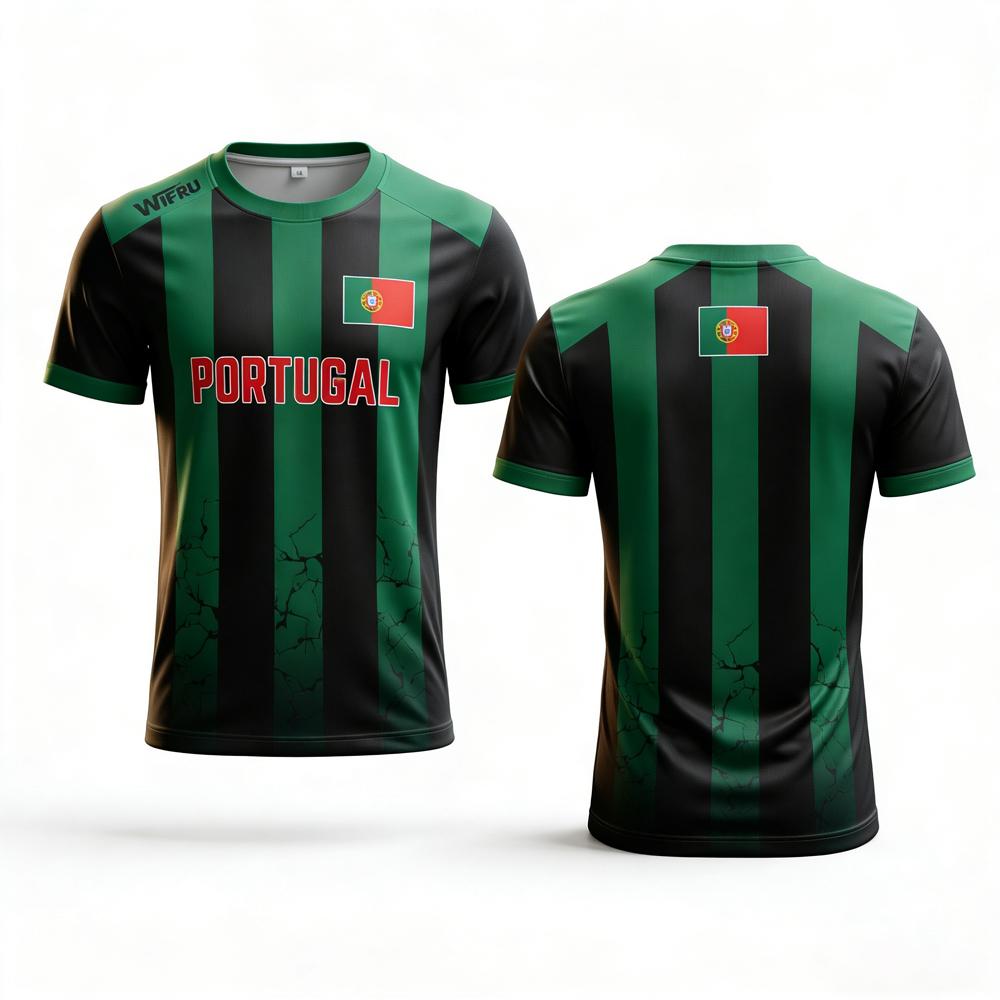 Portugal Vlag 3D Geprint Shirt Zomer Buiten Ademend Korte Mouwen Voetbal Trainingstop 2026 Mannen Fan Cadeau T-shirt