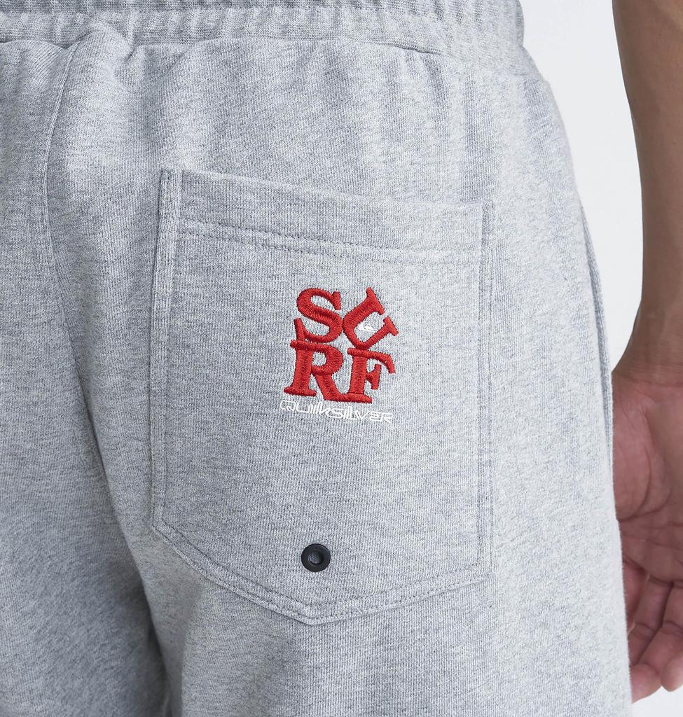 Quiksilver Men's HTR Casual Shorts with a Distressed Wash Finish and Elastic Waist