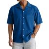 Men's Summer Casual Short-Sleeve Shirt With Collar And Multiple Pockets