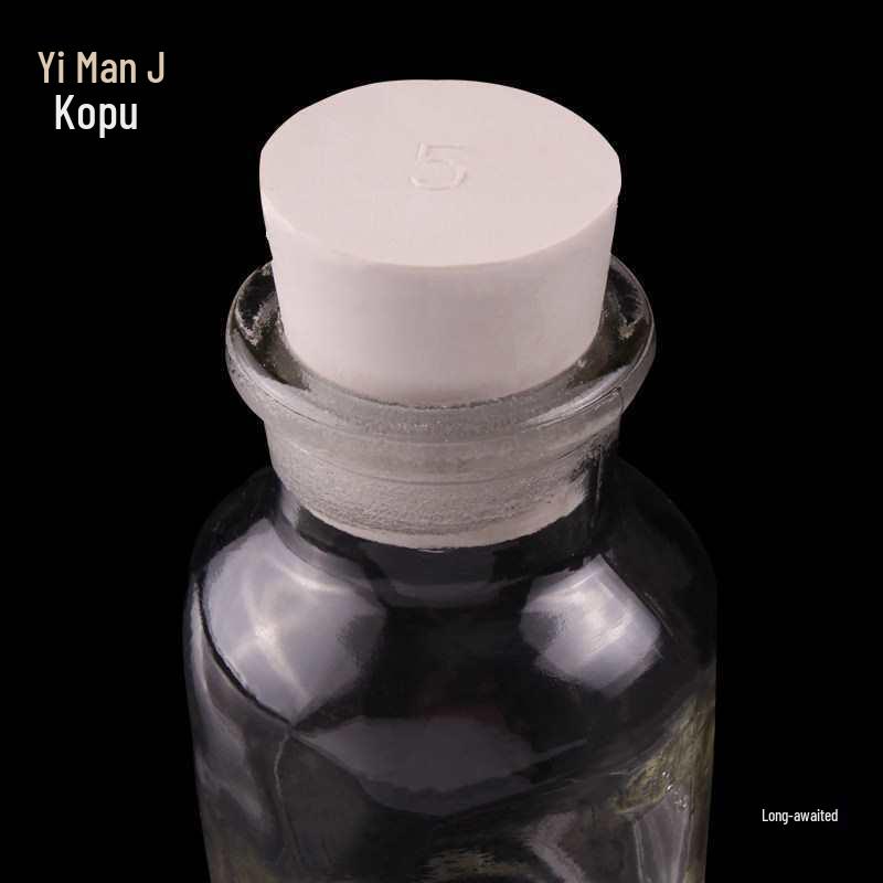 Round Silicone Stopper for Test Tubes and Erlenmeyer Flasks - Piercable and Dense