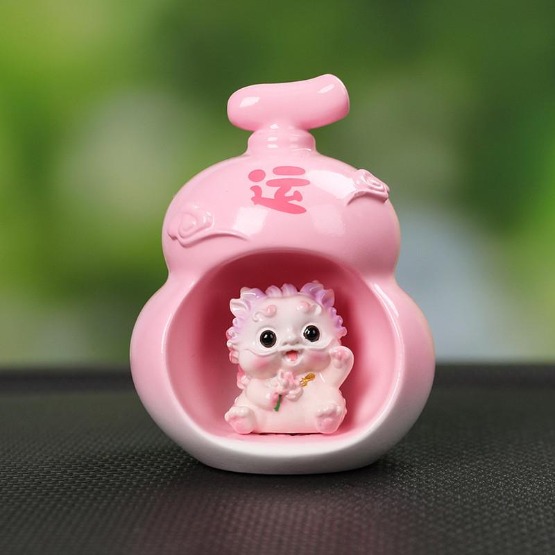 

Feng Shui Pixiu Car Ornament Resin Lucky Prosperity Decor For Dashboard Enhancements розовый