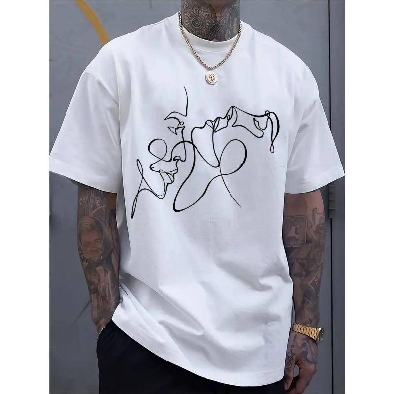 European Size Men's Crew Neck T-Shirt - Casual Short-Sleeve Summer Gym & Beach Wear, Breathable for Training/Running