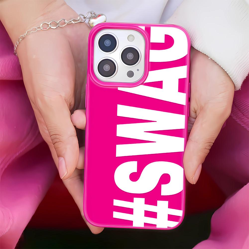 Creative SWAG Letters Phone Case for iPhone 17 16 15 14 13 12 11 Air Pro Max X XS XR XSMax 7 8 Plus PC Cover Funda Capa Coque