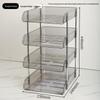 Miflame Transparent Grey 4-Layer Desktop Organizer