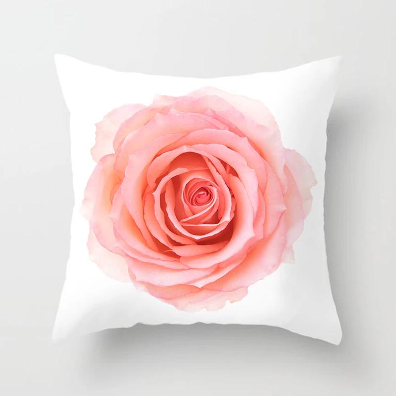Flower Pattern Decorative Sofa Cushion Cover Pillow Pillowcase Throw Pillows Home Decor Pillowcove Pink 40x40cm 50x50 45x45