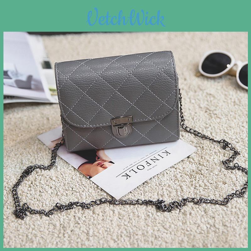 Elegant Pu Leather Female Hand Bags With Rivet Chain For Versatile Use