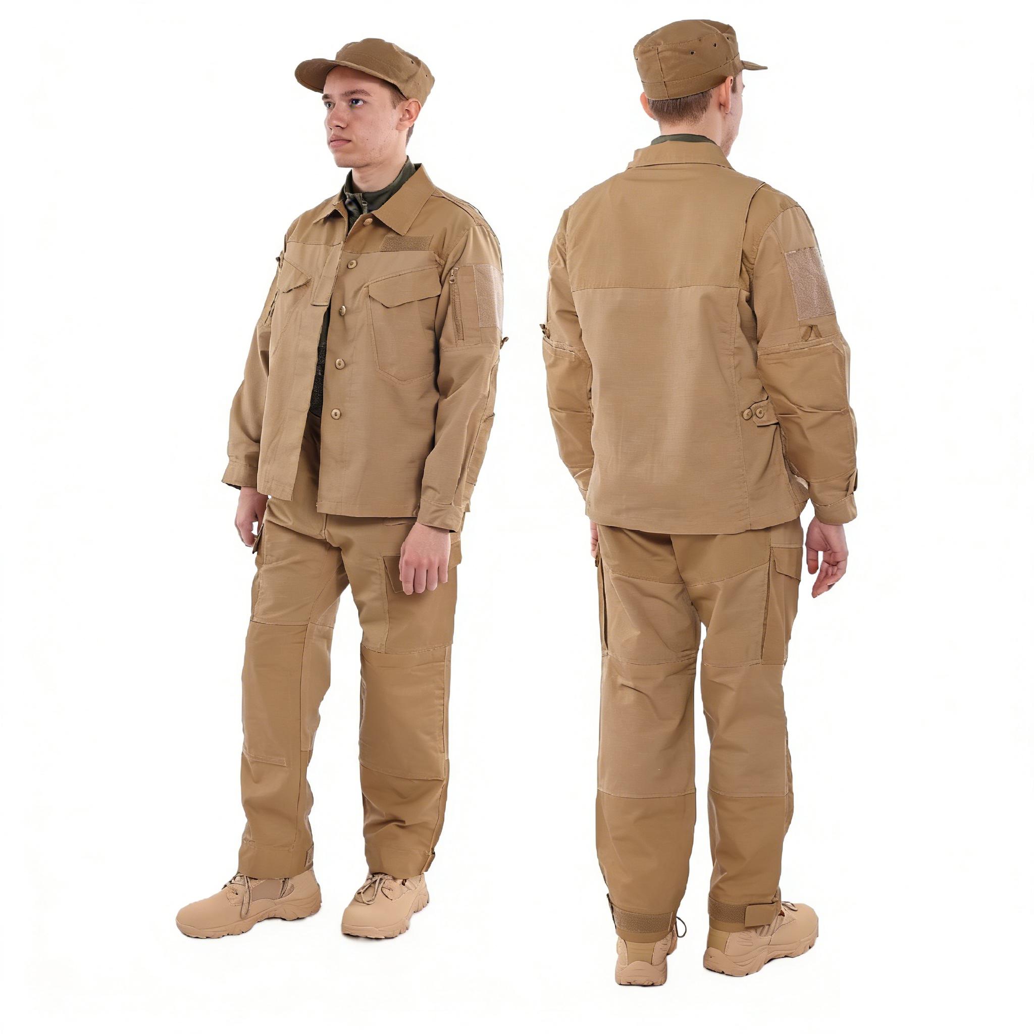 

Clearance Price For Adult Unisex Set Khaki Field Uniform Top Bottom Suit M
