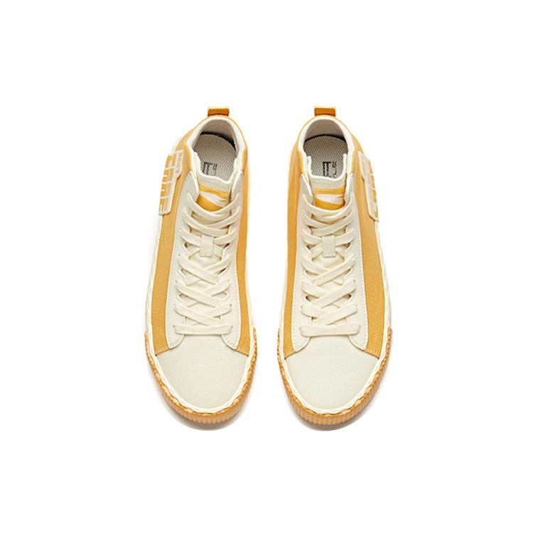New Anta Life Collection Mid Top Skateboard Shoes Women's Ginger Yellow 12948650-4