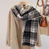 Wind retro leopard print imitation cashmere scarf women's autumn and winter new Spice Girl shawl thickened warm scarf