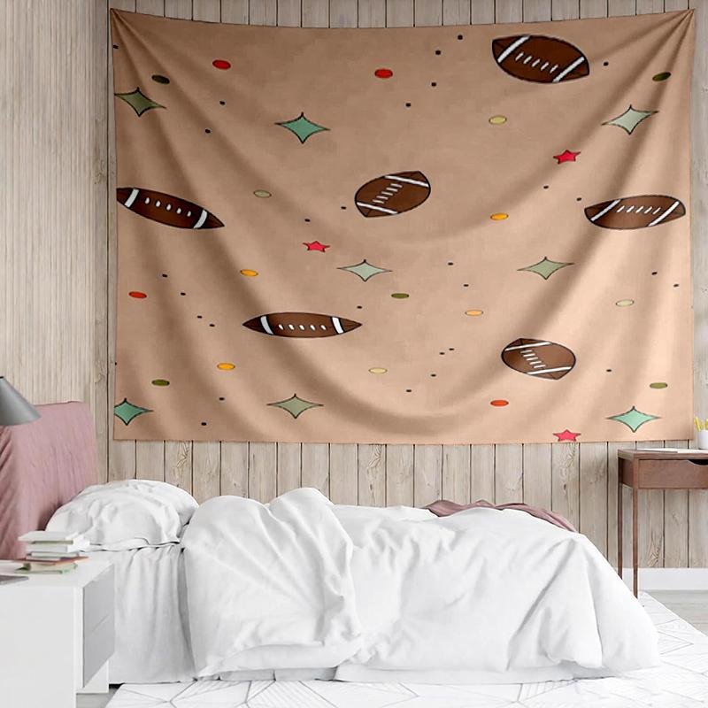 American-football Print Tapestry, Backdrop, Easy Setup, Ideal for Bedroom, Office & Living Room, with Aesthetic Wall Hanging Decor.
