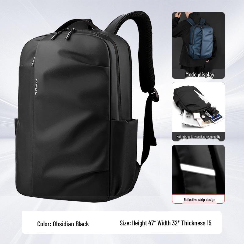 Unisex Large Capacity Fashion Backpack: Trendy, Waterproof, High-End Commuter and Travel Bag with Laptop Compartment