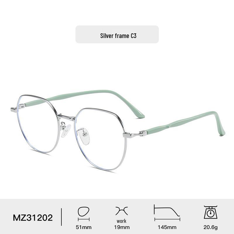 2024 Anti-Blue Light Metal Myopia Eyeglass Frames for Men & Women