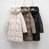 Daunenjacke Damen Mittel und Lang Winter Neu Koreanische Version Mode Brotjacke Verdickt Warm Weiße Entendaunenjacke