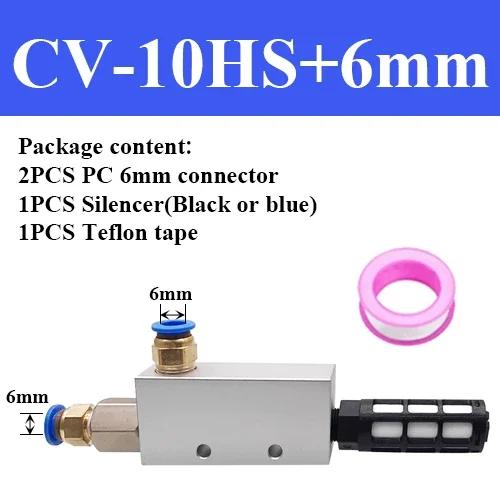 CV-10HS 15HS 20HS 25HS With 6mm 8mm 10mm 12mm Connector Vacuum Generator Suction Cup Negative Pressure Control Vacuum Valve