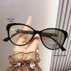 Photosensitive, Color-Changing, Anti-Blue Light Women's Myopia Glasses - Trendy, Slimming Look, Non-Prescription.