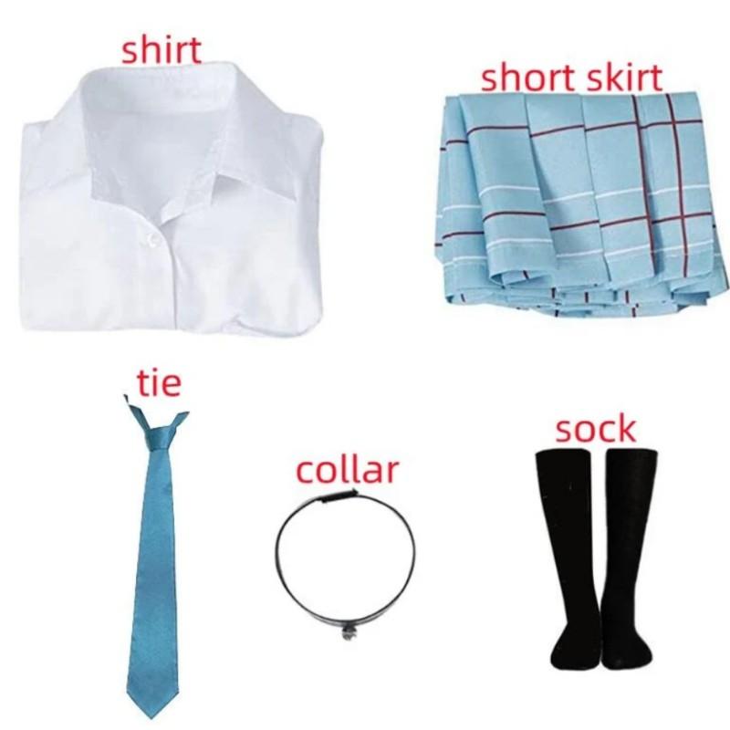 Anime My Dress Up Darling Kitagawa Marin Cosplay Wig Tie JK School Skirt Outfits Halloween Costumes for Women Uniform