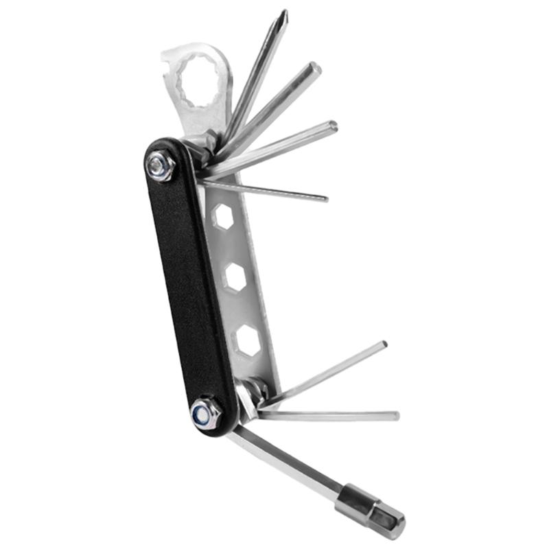 13 In 1 Multi-Function Bike Repair Tool Bike Folding Repair Tool Portable Socket Wrench Portable Bike Essential Tool чёрный