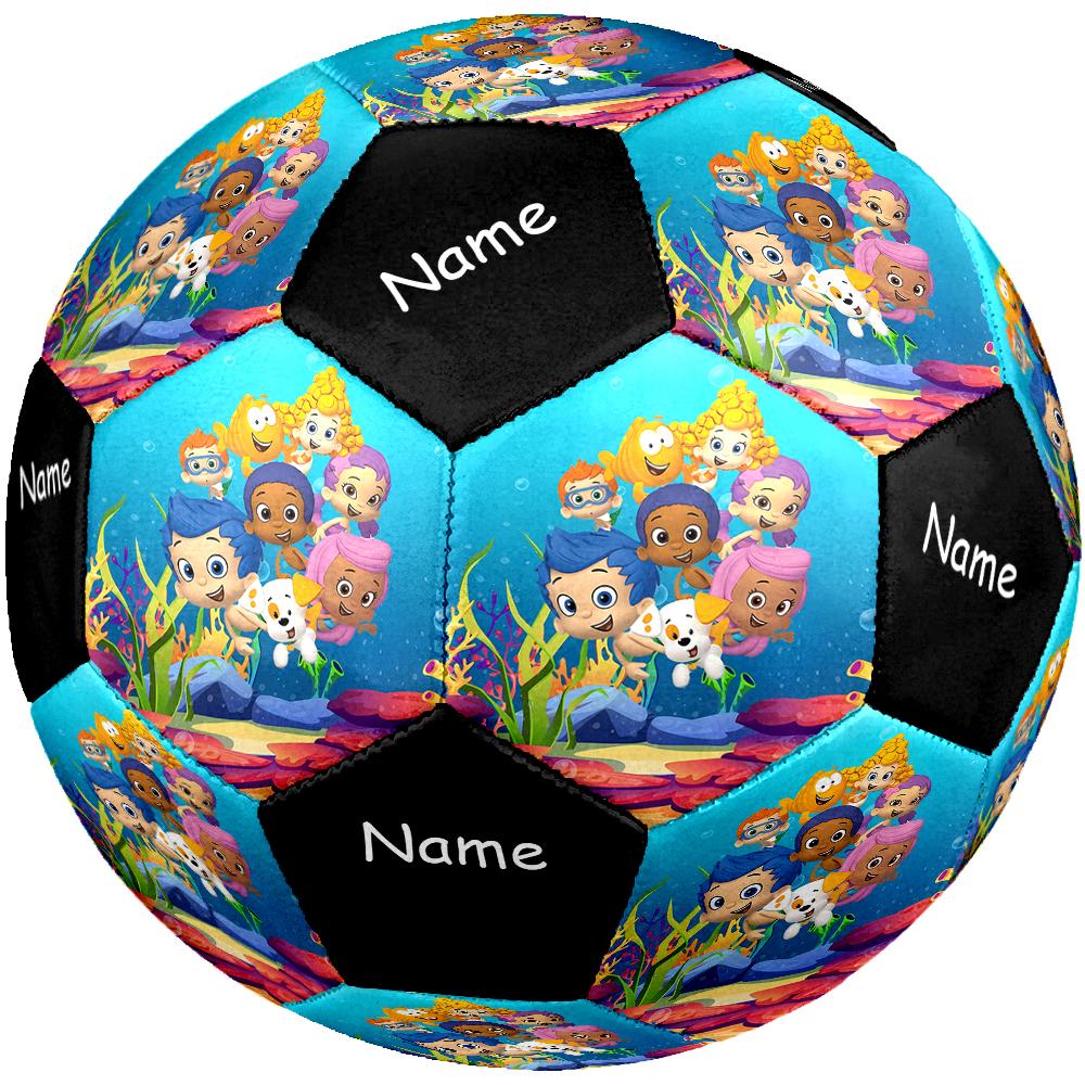 Custom Name Bubble Guppies Theme Size 5 Soccer Ball, Suitable for Both Indoor and Outdoor Matches, a Gift Suitable for Everyone.