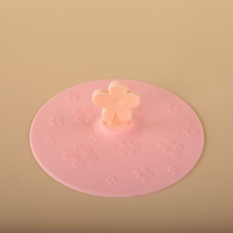 Litet Blomsterformat Silikonkopplock, Mugglock, Universellt Koppskydd, Hög Utseendekvalitet, Stor Diameter, Mångsidigt Dammtätt Rund Form