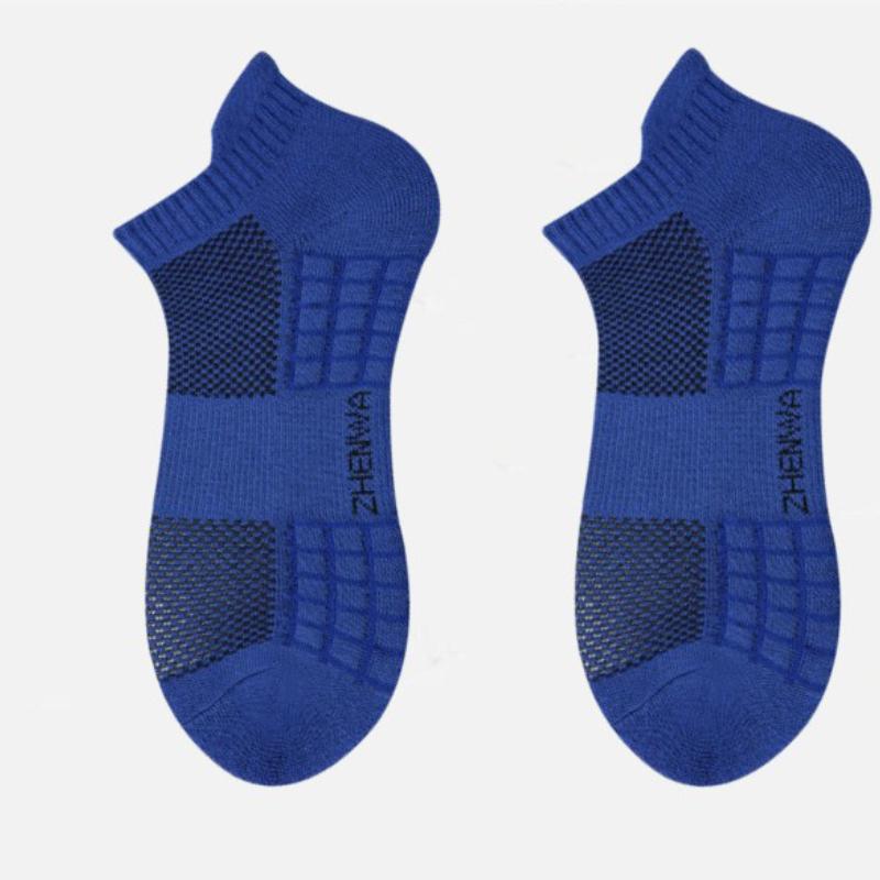 

Весенние и летние утолщенные мужские повседневные носки-лодочки, дышащие носки, спортивные носки-полотенцесушители, баскетбольные носки, впитывающие пот и дезодорирующие One size синий