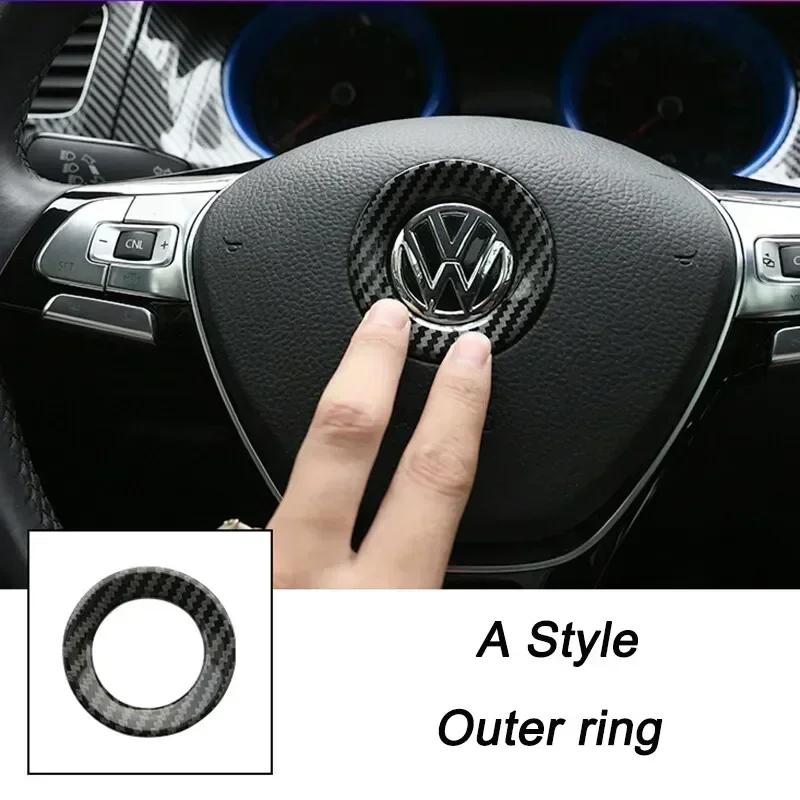 Nuovo Adesivo Emblema Centrale per Volante Auto 3D in ABS Traforato per Volkswagen Passat MK6 MK7 CC Polo Golf Jetta Beetle Polo