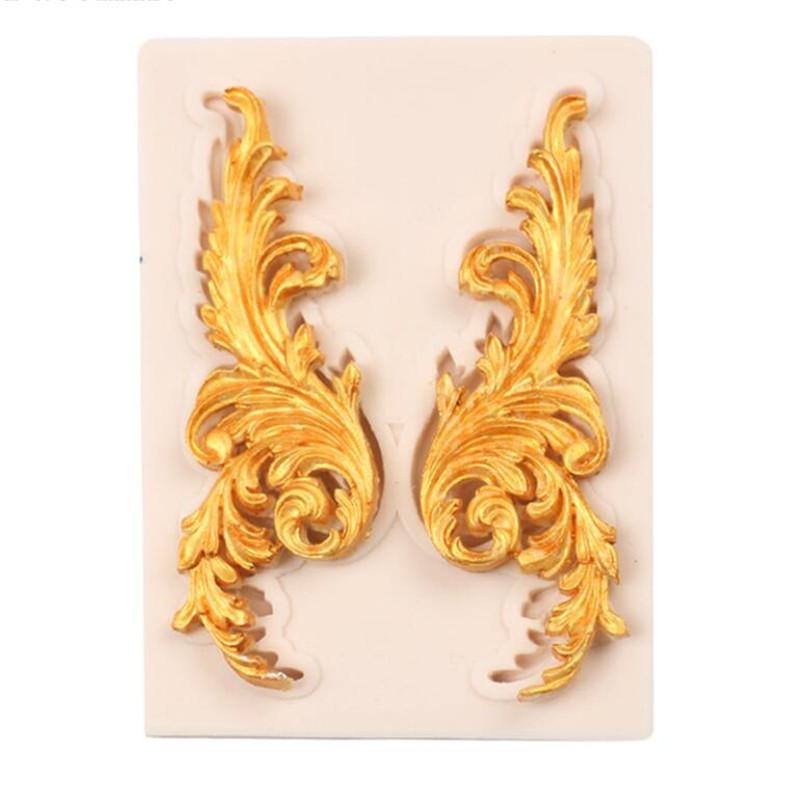 European Vintage Baroque Relief Silicone Fondant Lace Mold Gumpaste Chocolate Clay Candy Moulds Cake Border Decorating Tools