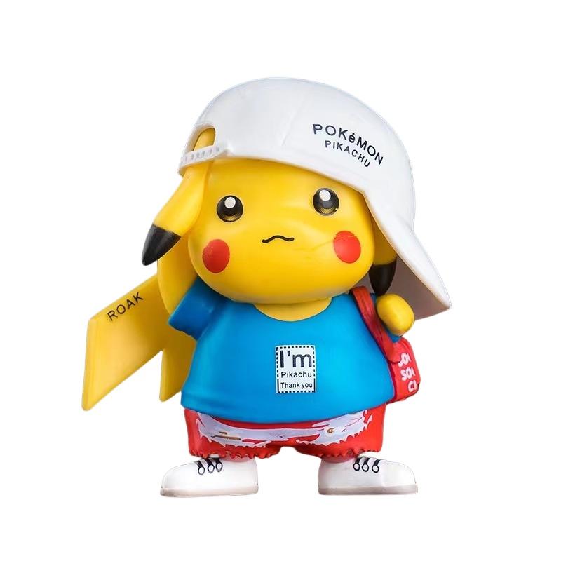 Pikachu Auto Dekoration Camouflage Outfit PVC Actionfigur Modell Kuchen Dekoration