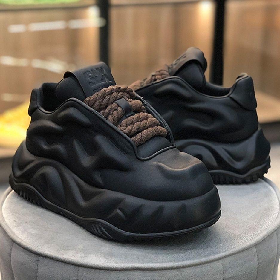 2025 Autumn/Winter Fashion White Dad Shoes: Thick Sole, Height-Boosting, Dirt-Resistant & Comfortable Casual Sneakers