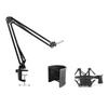 Adjustable Metal Microphones Scissor Arm Stand Foldable Shock Mount for Recording and Live Streaming