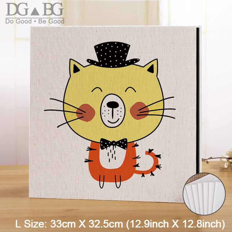 

Scrapbook Photo AlbumsLinen Hardcover Magnetic Burlap Cover Self Adhesive Diy Cartoon Wedding Memory Guest Book Portfolio Gift
