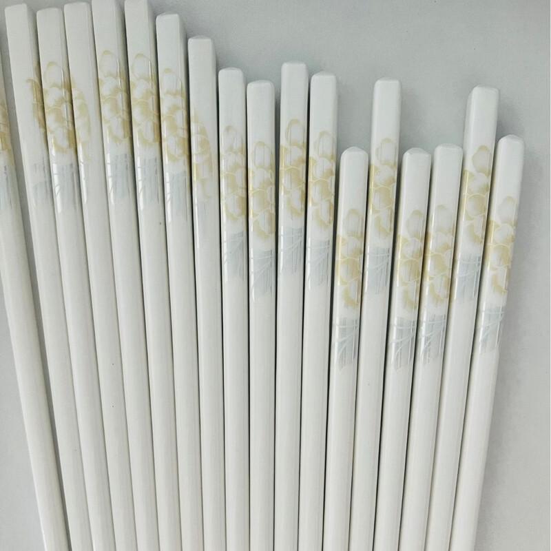 Elegant Lady Ceramic Chopsticks - 10 Pairs