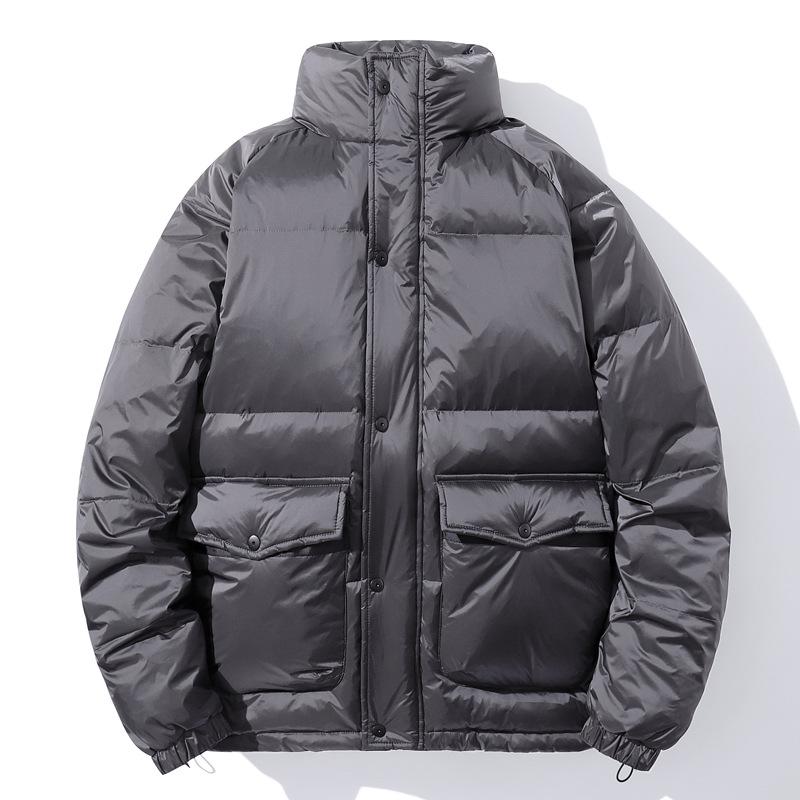 Men's Winter Down Jacket 2025: Short Style, Casual Plus Size with Stand Collar, Thickened Outerwear
