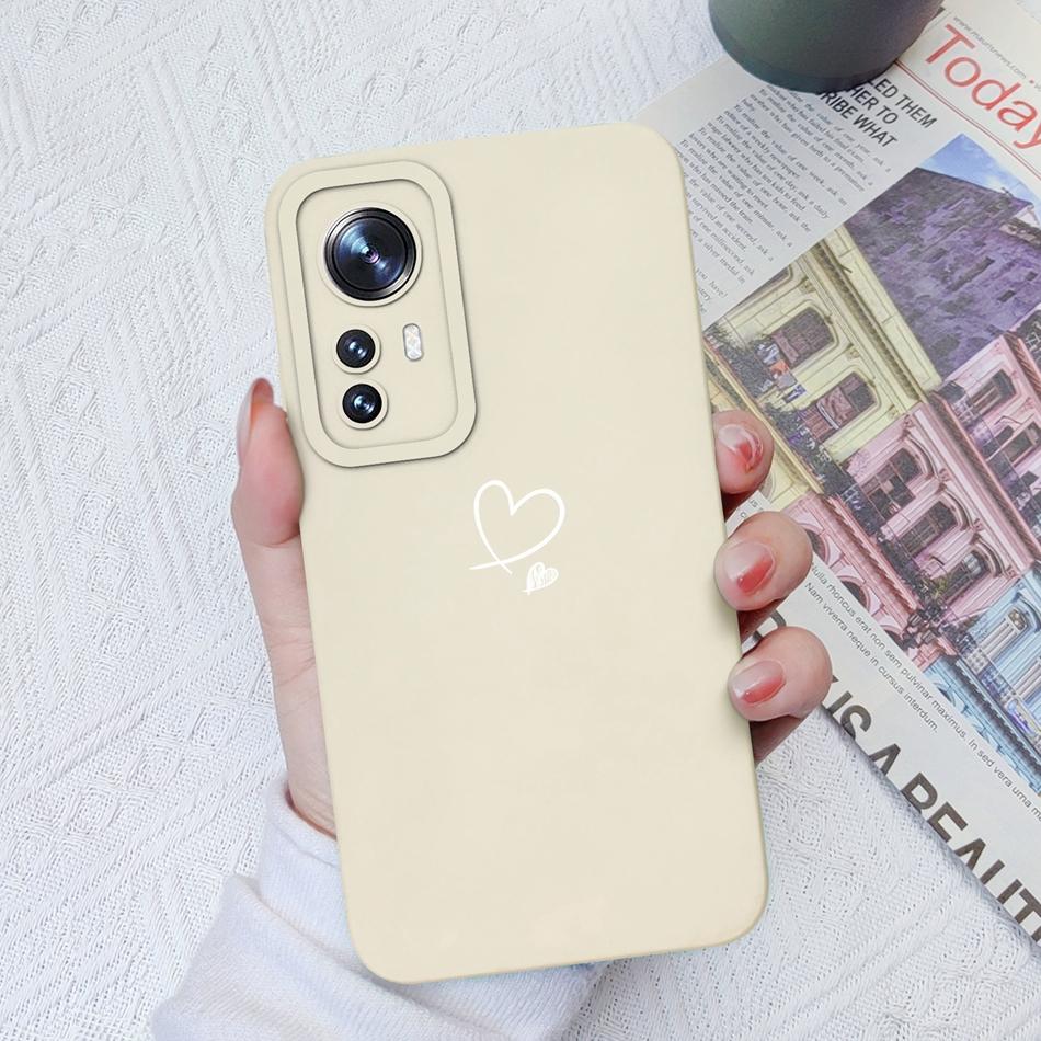 For Xiaomi 12 Pro Lite Ultra Phone Cases Butterfly Cat Heart Liquid Silicone Camera Protection Shell Cover For Xiaomi12 Bumper