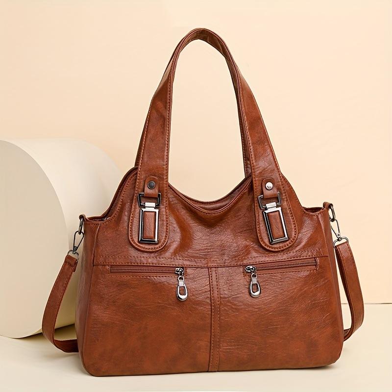 

New pu mother bag the elderly lady messenger bag shoulder bag mother-in-law large capacity women s bag send mother-in-law bag светло-коричневого