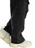 Laquest Cargo Pants in Black Denim Men's Wide-Leg (Size L)