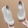 Dámské lehké mokasíny s tlustou podrážkou na nazouvání pro jaro 2025 - Všestranné a stylové látkové boty ve starém pekingském stylu