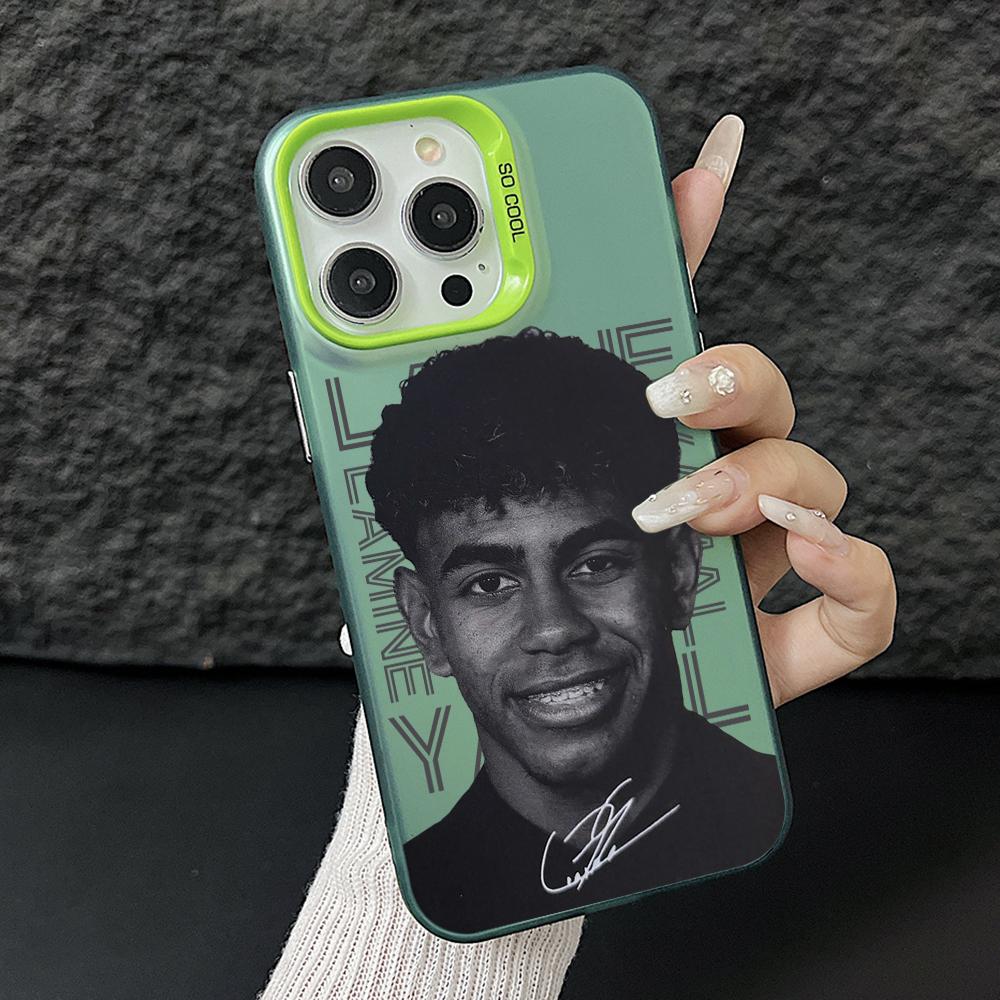 

Hot Messies Yamals Phone Case for iPhone 17 Air 16 16e 15 14 Plus 13 12 11 Pro Max X Xs XR 8 Colorful Silver Hard Cover iPhone 15 Pro Max